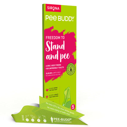 PeeBuddy Female Urination Device | Stand and Pee Urine Funnel For Women, Disposable, Portable, Leakage proof, Ideal for Public Toilets