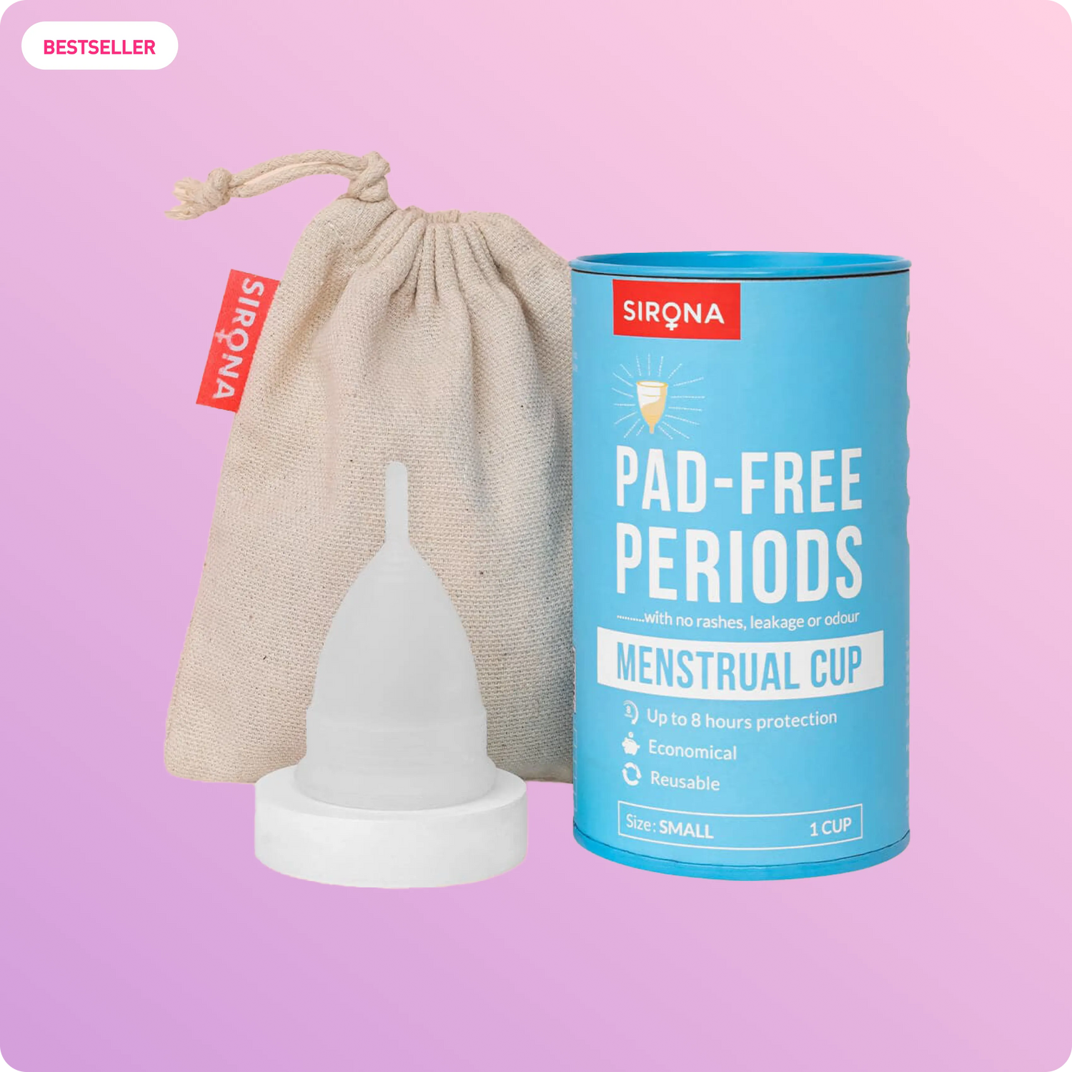 Sirona Reusable Menstrual Cup with Pouch