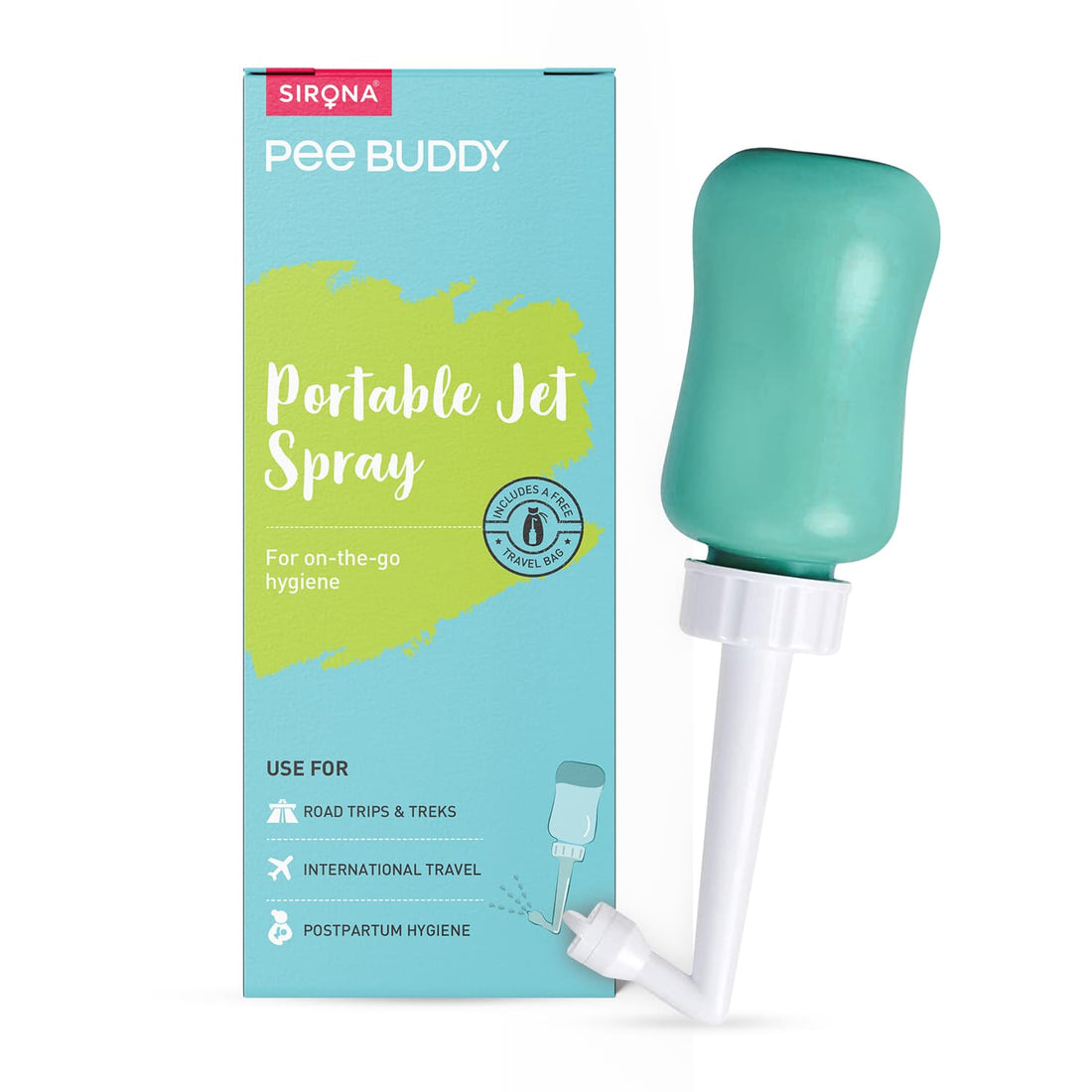 PeeBuddy Portable Jet Spray - 350ml Volume | Portable Jet Spray Made with Soft Material For Soft Squeeze, No Battery, Travel Friendly