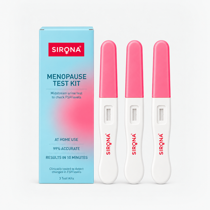 Sirona Menopause Test Kit – 99% Accurate Midstream Urine FSH Detection, 3 Tests per Kit