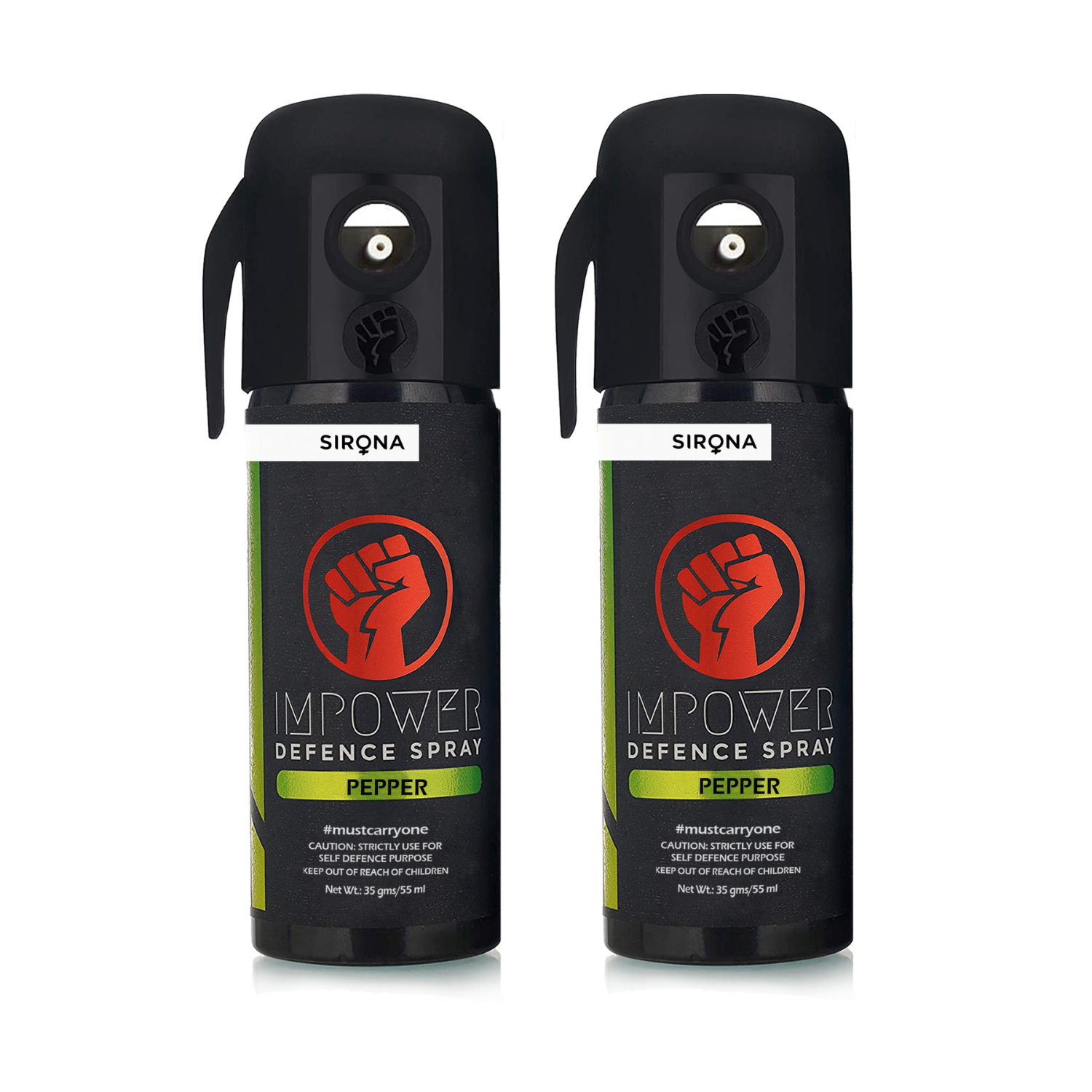 Two Sirona Impower Defence Spray bottles 