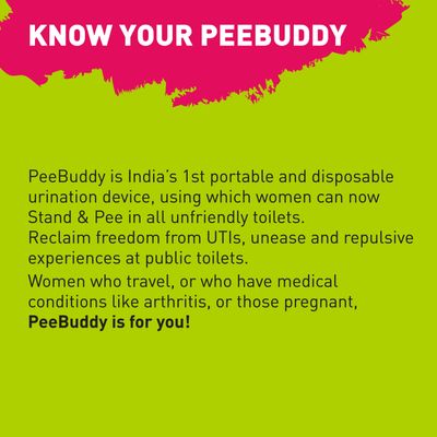 PeeBuddy Female Urination Device | Stand and Pee Urine Funnel For Women, Disposable, Portable, Leakage proof, Ideal for Public Toilets