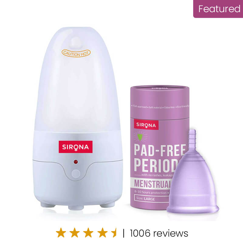 Period Cup Care Kit - Cup With Menstrual Cup Sterilizer (Kills 99% Germs in 3-Minutes)