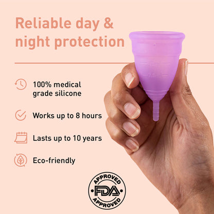 Sirona Pro Reusable Menstrual Cup with Pouch, Mini Intimate Wash &amp; Cup Wash