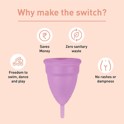 Sirona Pro Reusable Menstrual Cup with Pouch, Mini Intimate Wash &amp; Cup Wash