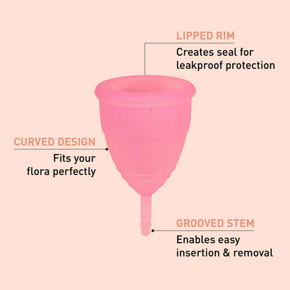 Sirona Pro Reusable Menstrual Cup with Pouch, Mini Intimate Wash &amp; Cup Wash