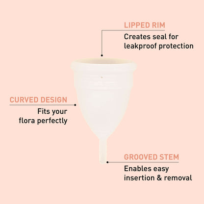 Sirona Pro Reusable Menstrual Cup with Pouch, Mini Intimate Wash &amp; Cup Wash