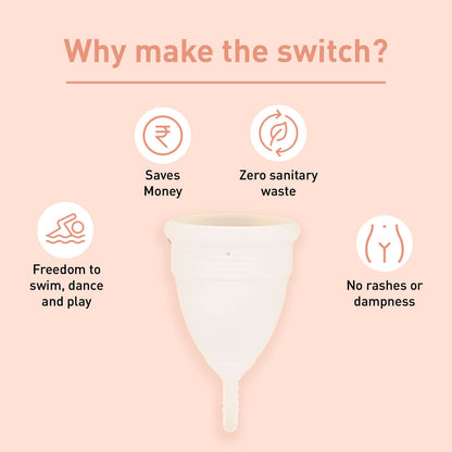 Sirona Pro Reusable Menstrual Cup with Pouch, Mini Intimate Wash &amp; Cup Wash