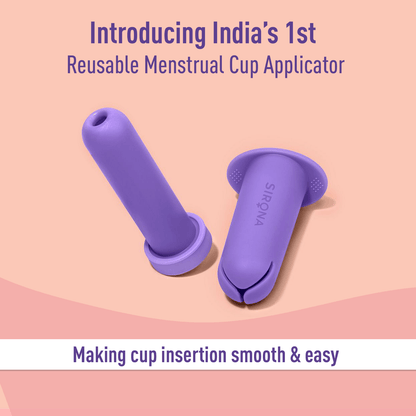 Reusable Menstrual Cup Applicator with Strawberry Lube