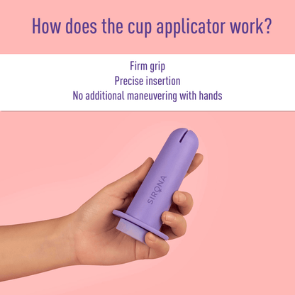 Reusable Menstrual Cup Applicator with Strawberry Lube