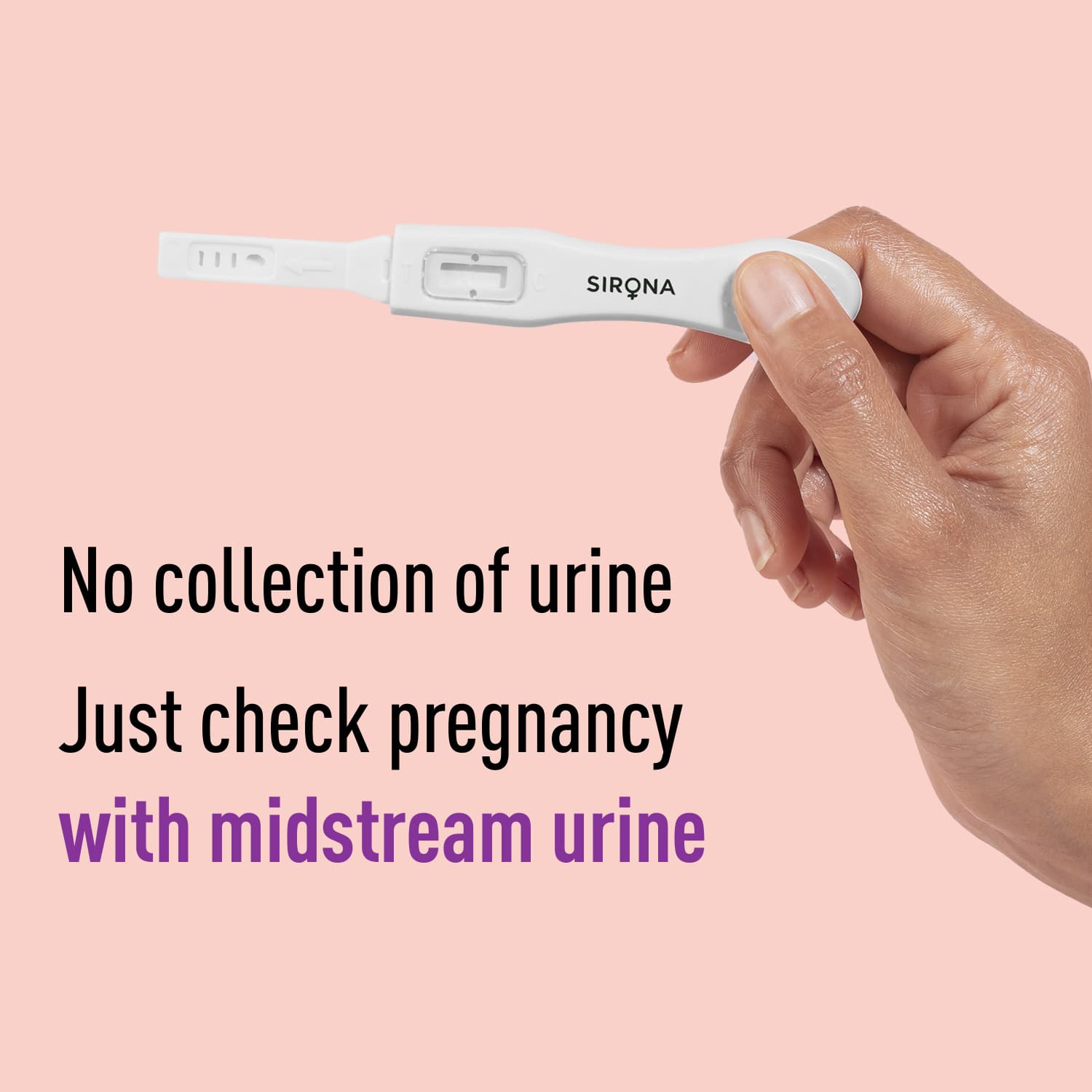 SIRONA PregRx Midstream Pregnancy Test Kit | One Step Home Pregnancy Test, 99% Accurate Results, Mess-Free, Easy-to-Use