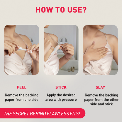 Instructions on how to use a double sided tape