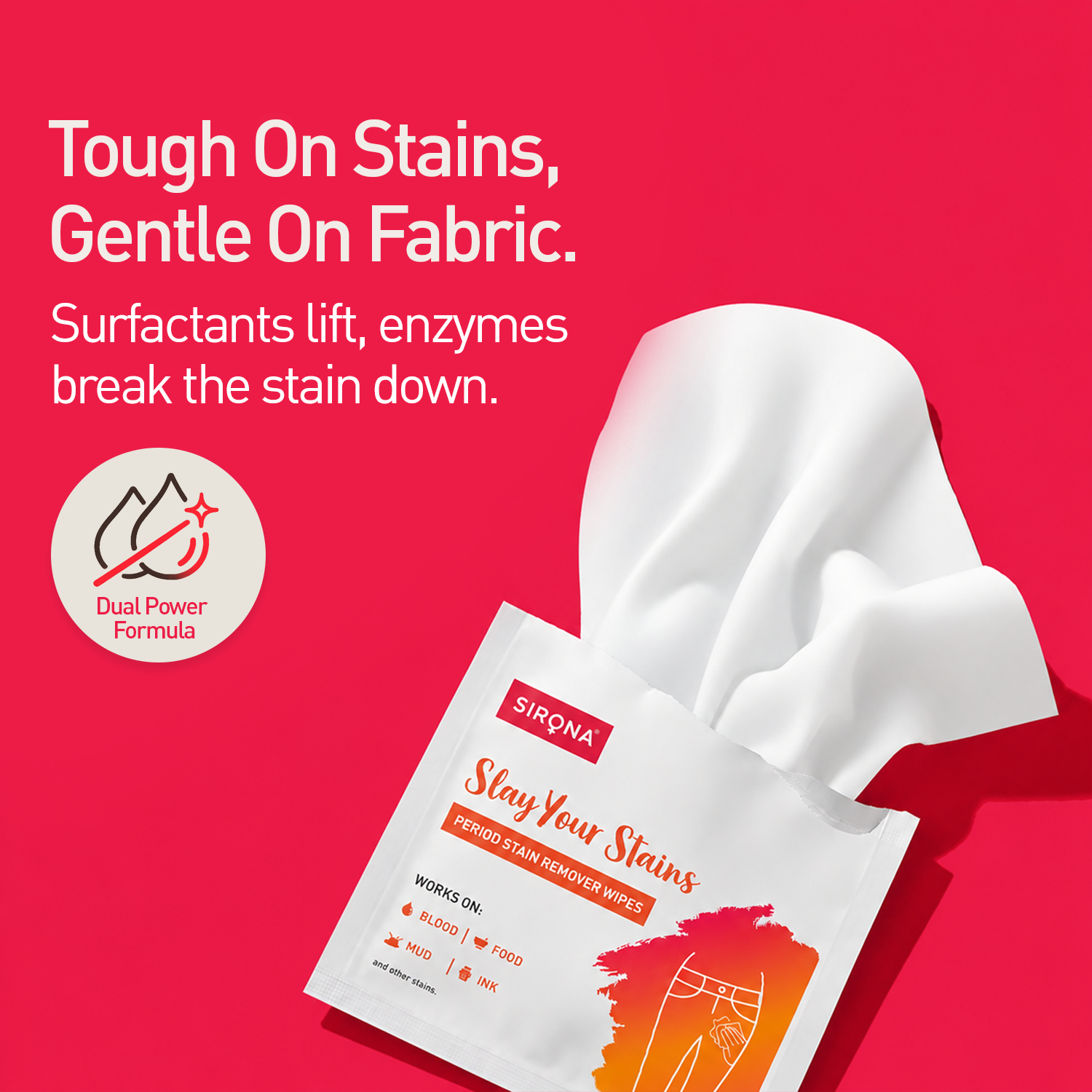 Period Stain Remover Wipes - Pack of 10