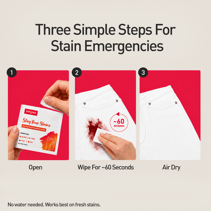 Period Stain Remover Wipes - Pack of 10