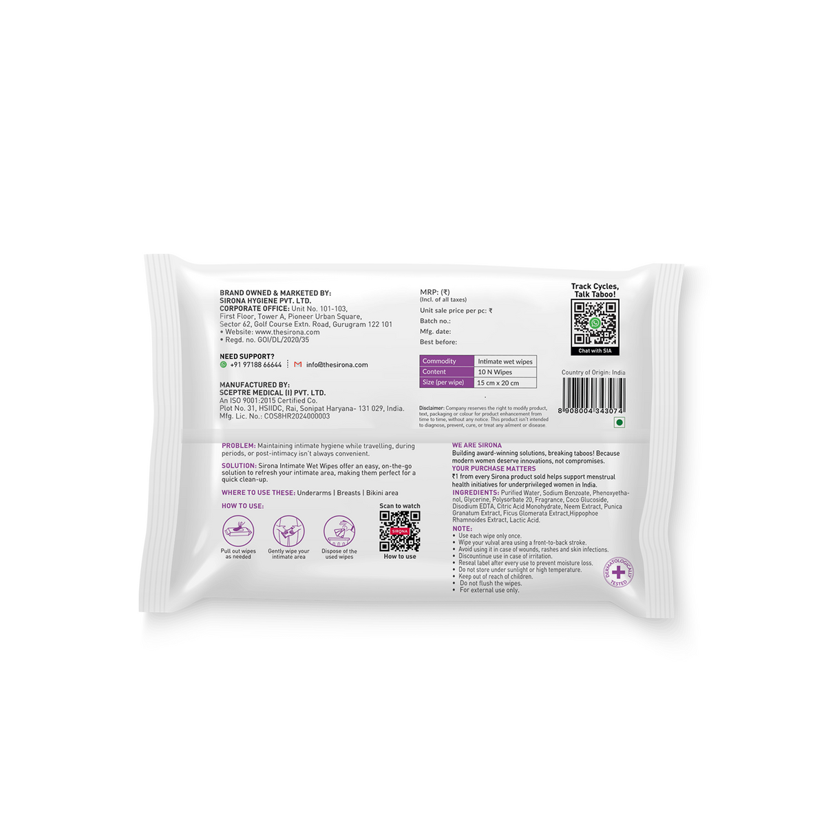 Intimate Wet Wipes