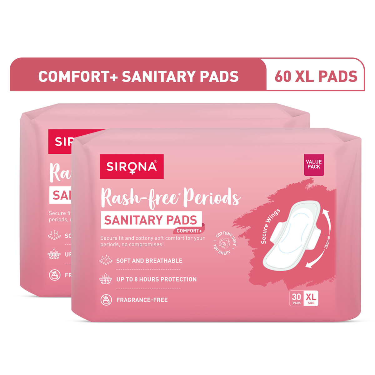 Comfort + Sanitary Pads (60 XL Pads)