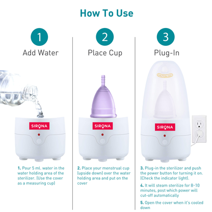 Menstrual Cup &amp; Electric Sterilizer