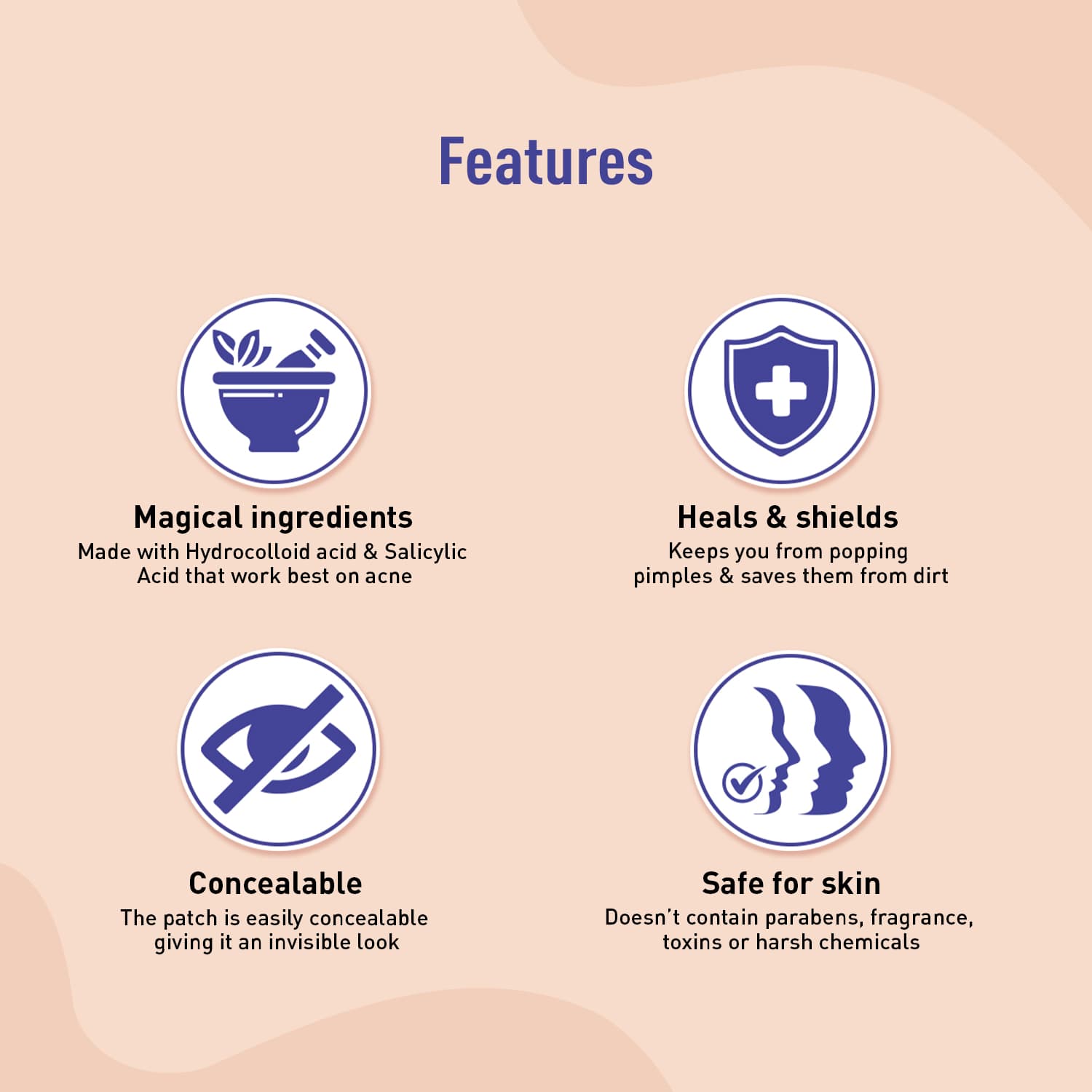 Sirona Acne Pimple Patch For Face (72 patches) | 2 sizes | Invisible, Concealable, Waterproof Patches | Hydrocolloid &amp; Salycylic Acid | Absorbs Acne Pus | Flattens Pimple | For All Skin Types