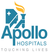 Apollo Hospitals logo with a blue and orange design