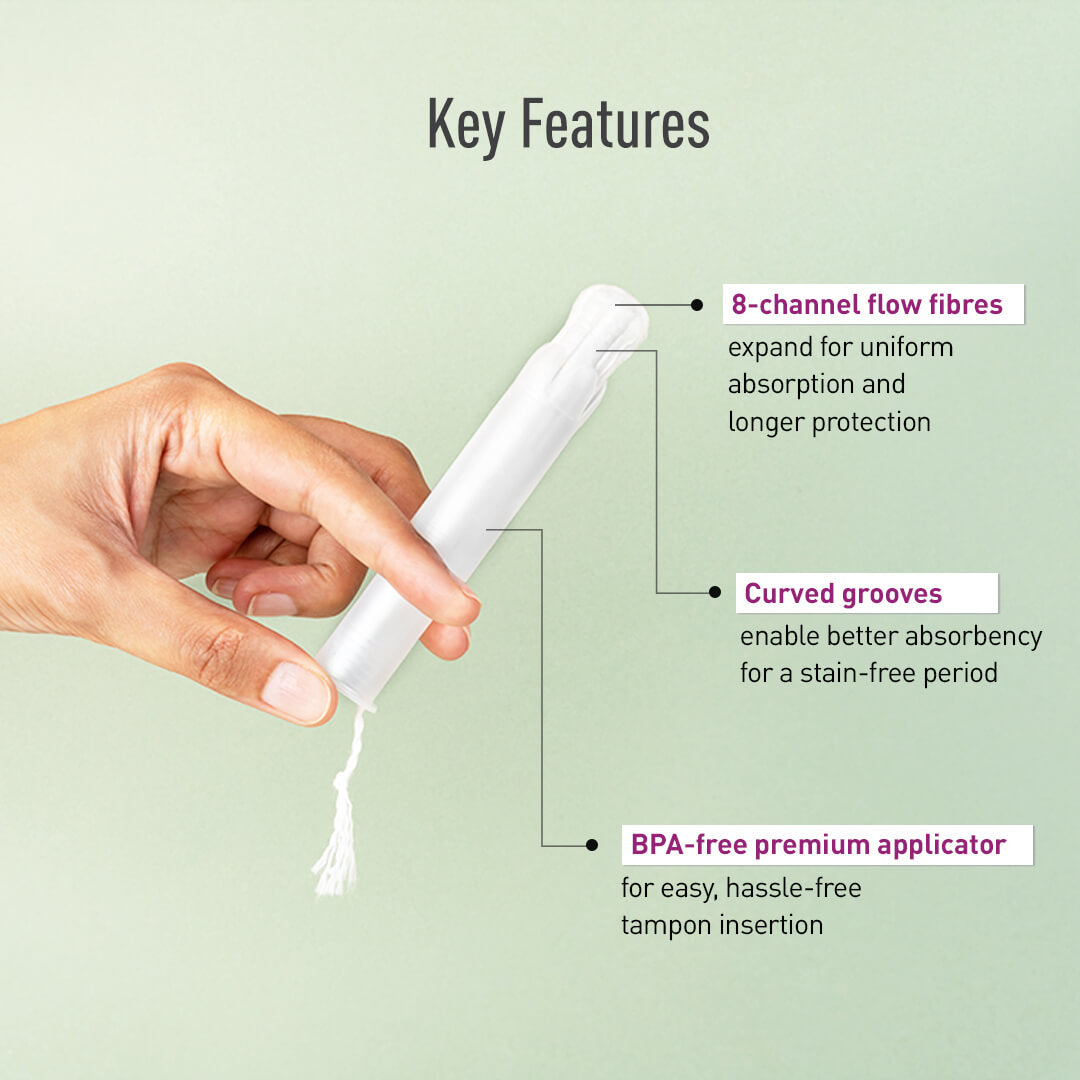 Sirona Applicator Tampons for Normal Flow | BPA-free Tampon Applicator, Ultra Soft, FDA Approved, Dermatologically tested - (16 Pcs)