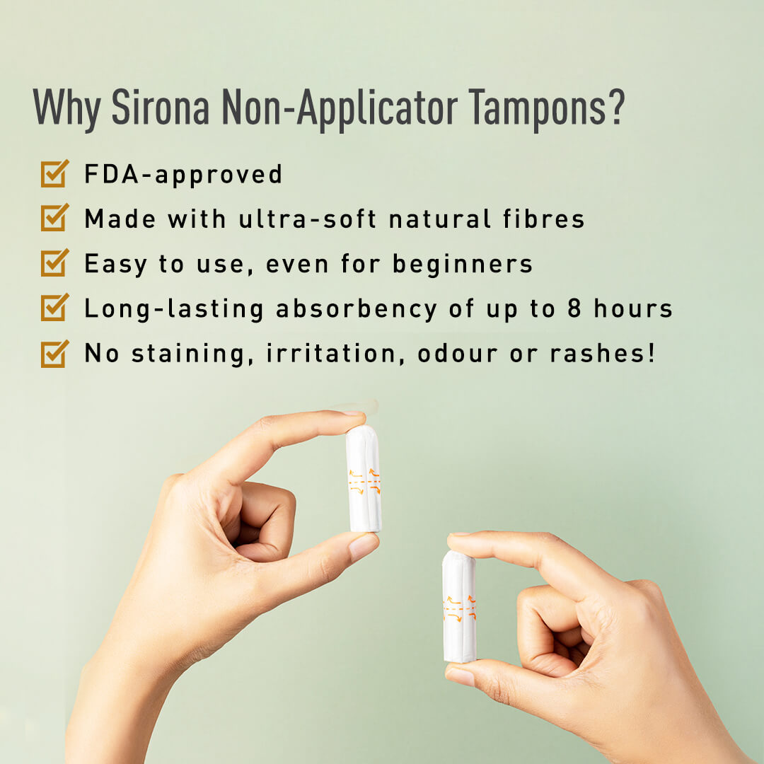 Sirona FDA Approved Natural Biodegradable Tampons - For Heavy Flow | Made in Europe | Safe to use | Highly Absorbent | Ultra Soft