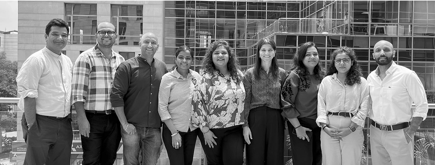 Group in front of building outdoors