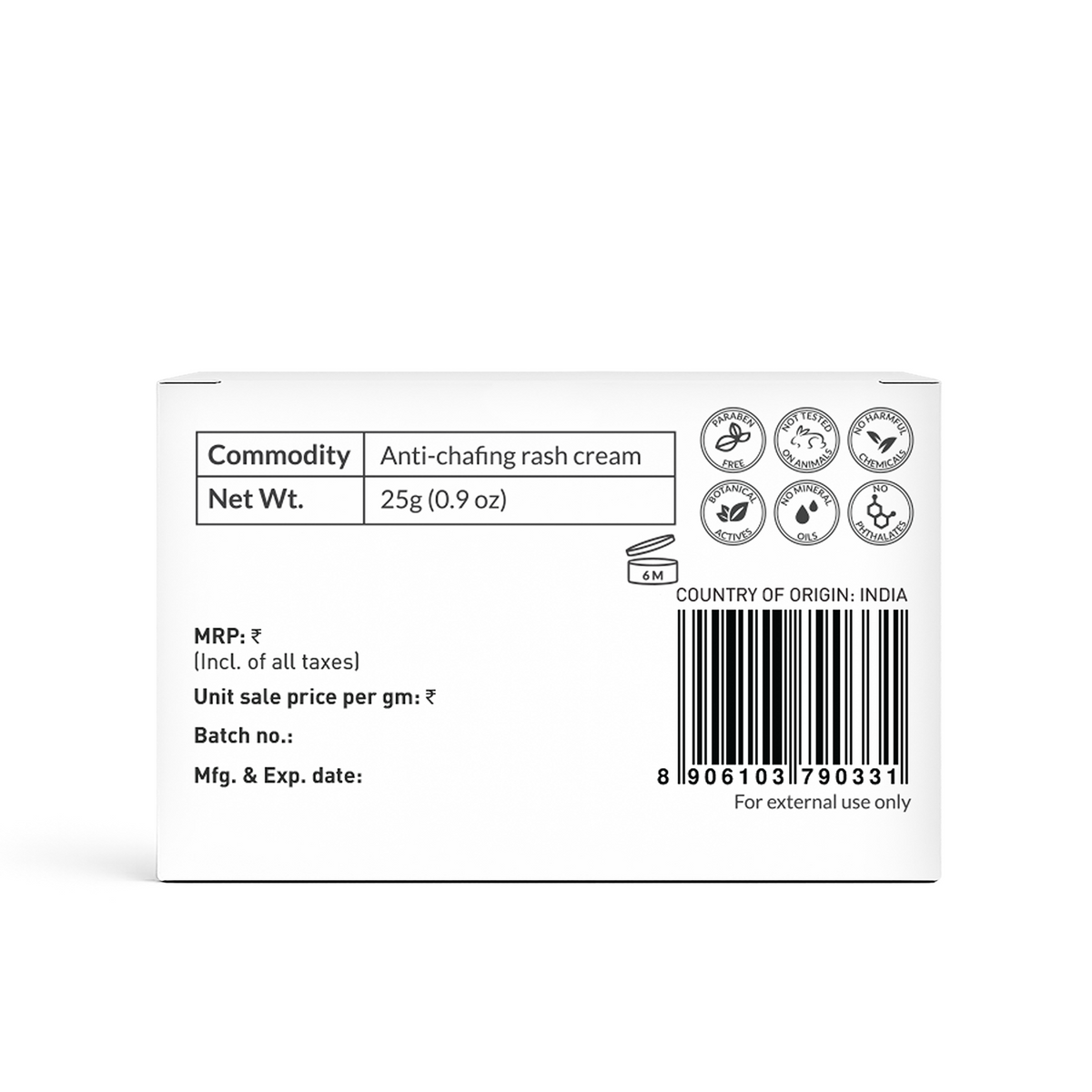 Anti-Chafing Rash Cream