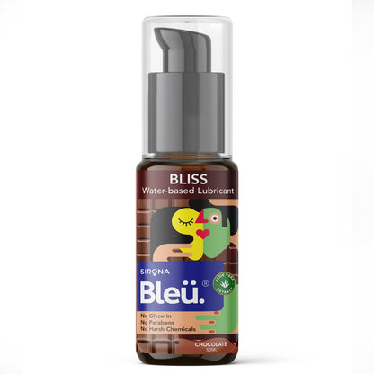 Bleu Bliss Lubricant - Chocolate Flavour | 100% Water-based Lube | Aloe Vera &amp; Cucumber Extracts | Paraben-free | No harsh chemicals - 50ml