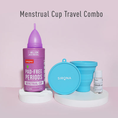 Menstrual Cup &amp; Sterilizer Kit - FREE Mini Intimate Wash