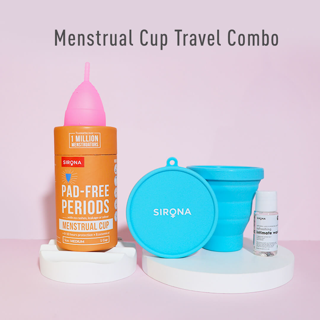 Menstrual Cup &amp; Sterilizer Kit - FREE Mini Intimate Wash