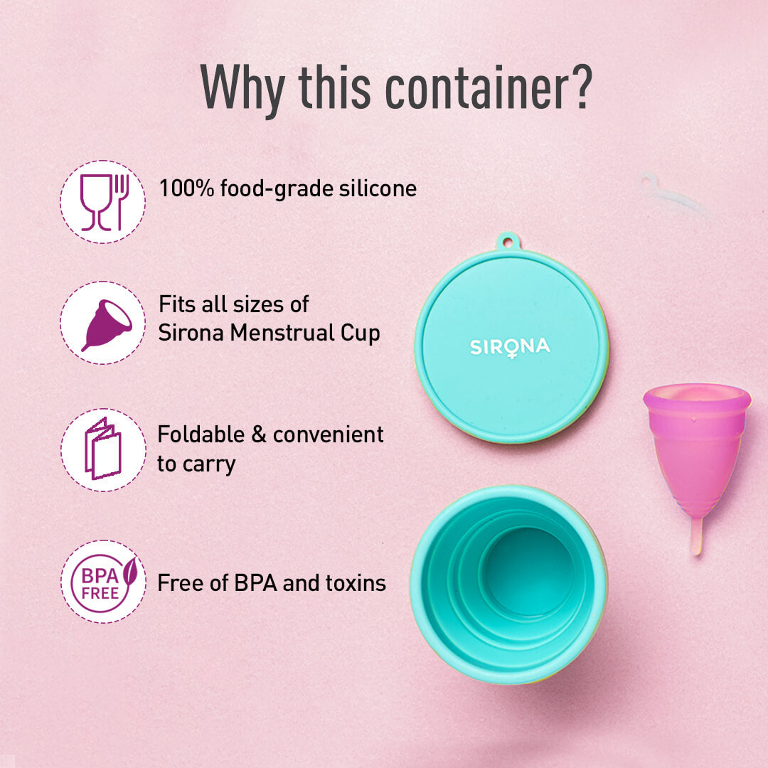 Menstrual Cup &amp; Sterilizer Kit - FREE Mini Intimate Wash