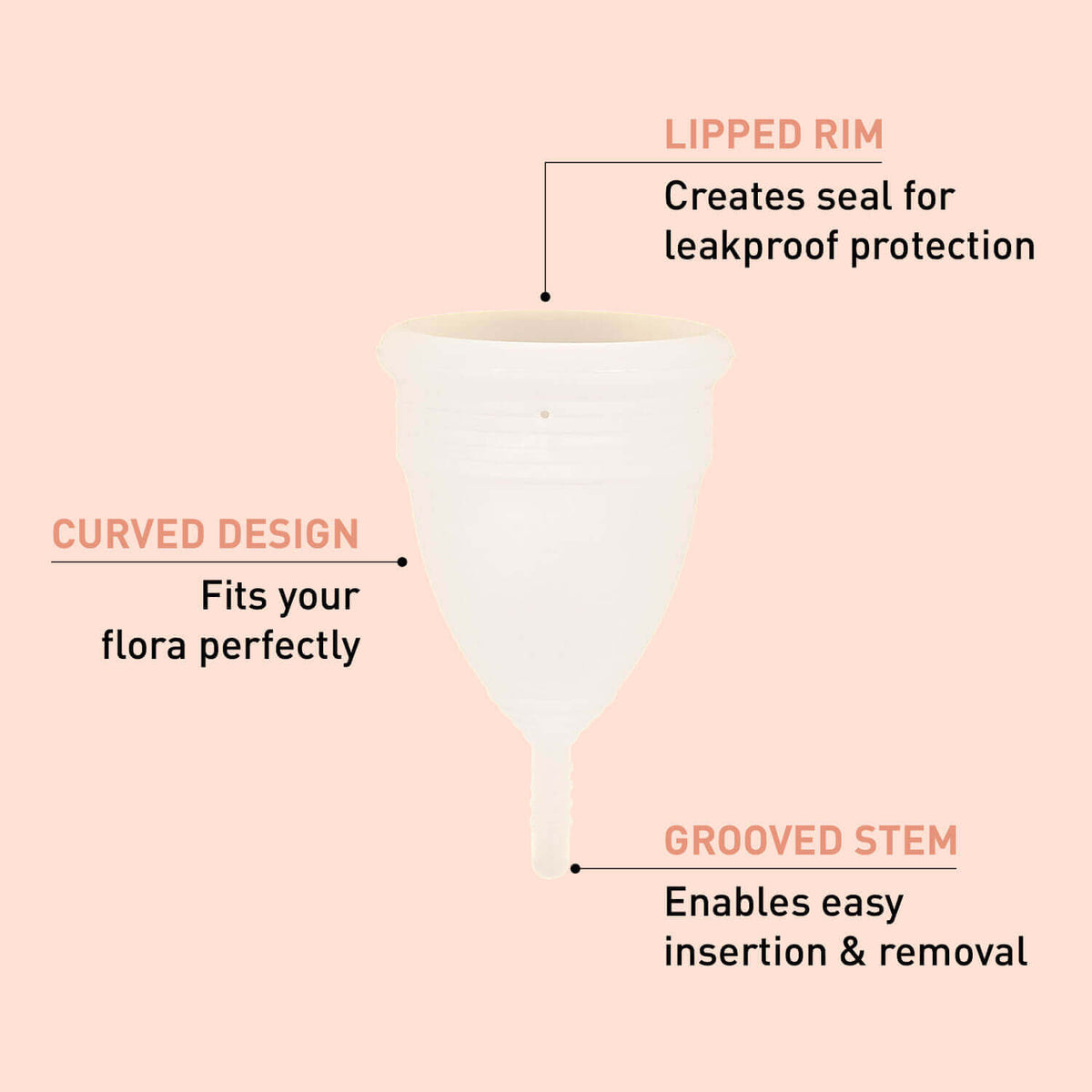 Reusable Menstrual Cup with Menstrual Cramp Relief Oil