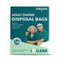 Package of Sirona adult diaper disposal bags with an elderly couple on a white background