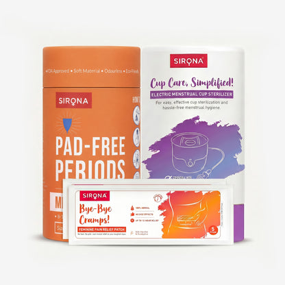Menstrual Cup | Electronic Sterilizer | Pain Relief Patches