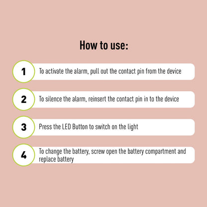 Sirona Impower Emergency Alarm for Women | 130 DB Sound, LED Light, Multi-Purpose, Easy-to-Carry, Light &amp; Portable, High Powered, SOS Alarm