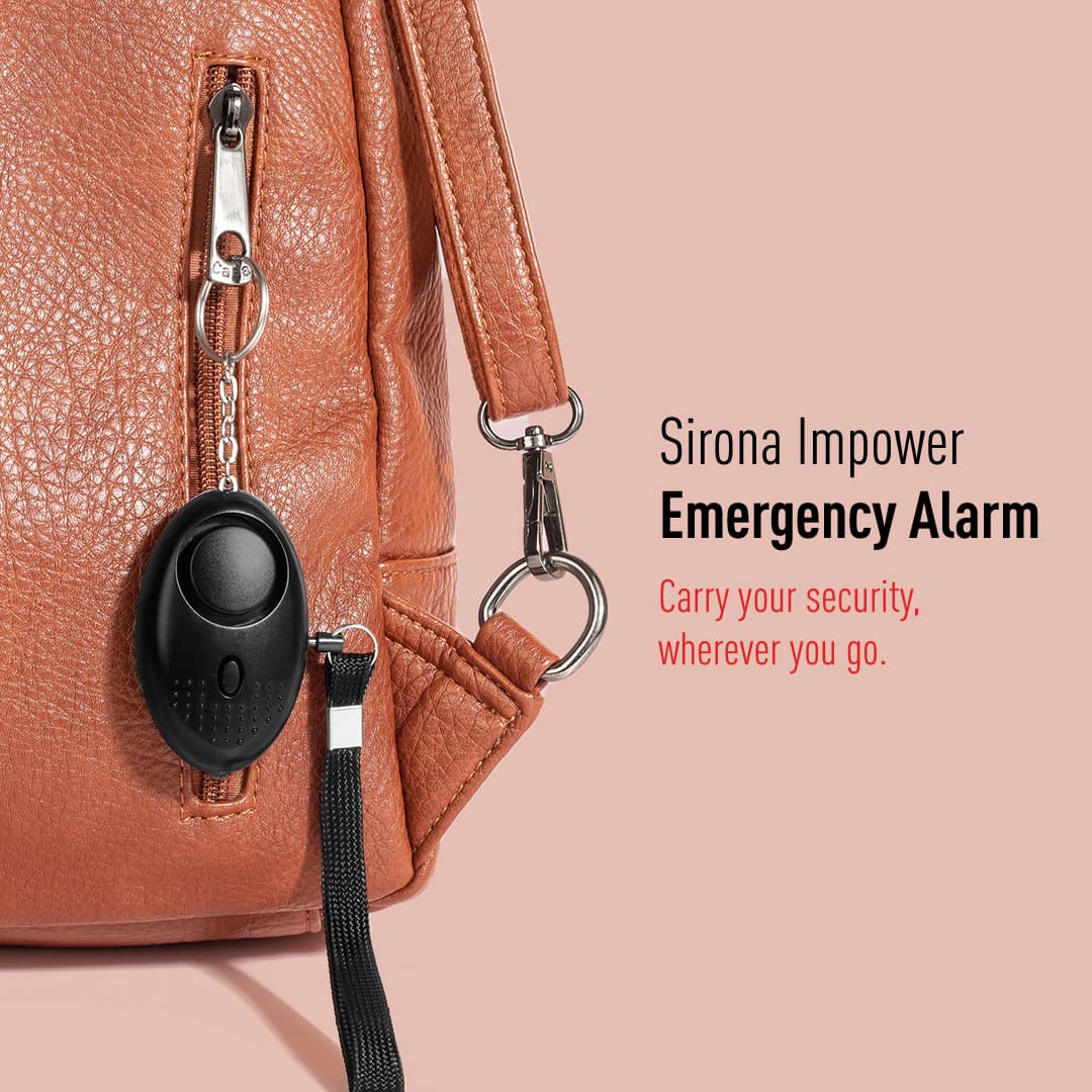 Sirona Impower Emergency Alarm for Women | 130 DB Sound, LED Light, Multi-Purpose, Easy-to-Carry, Light &amp; Portable, High Powered, SOS Alarm