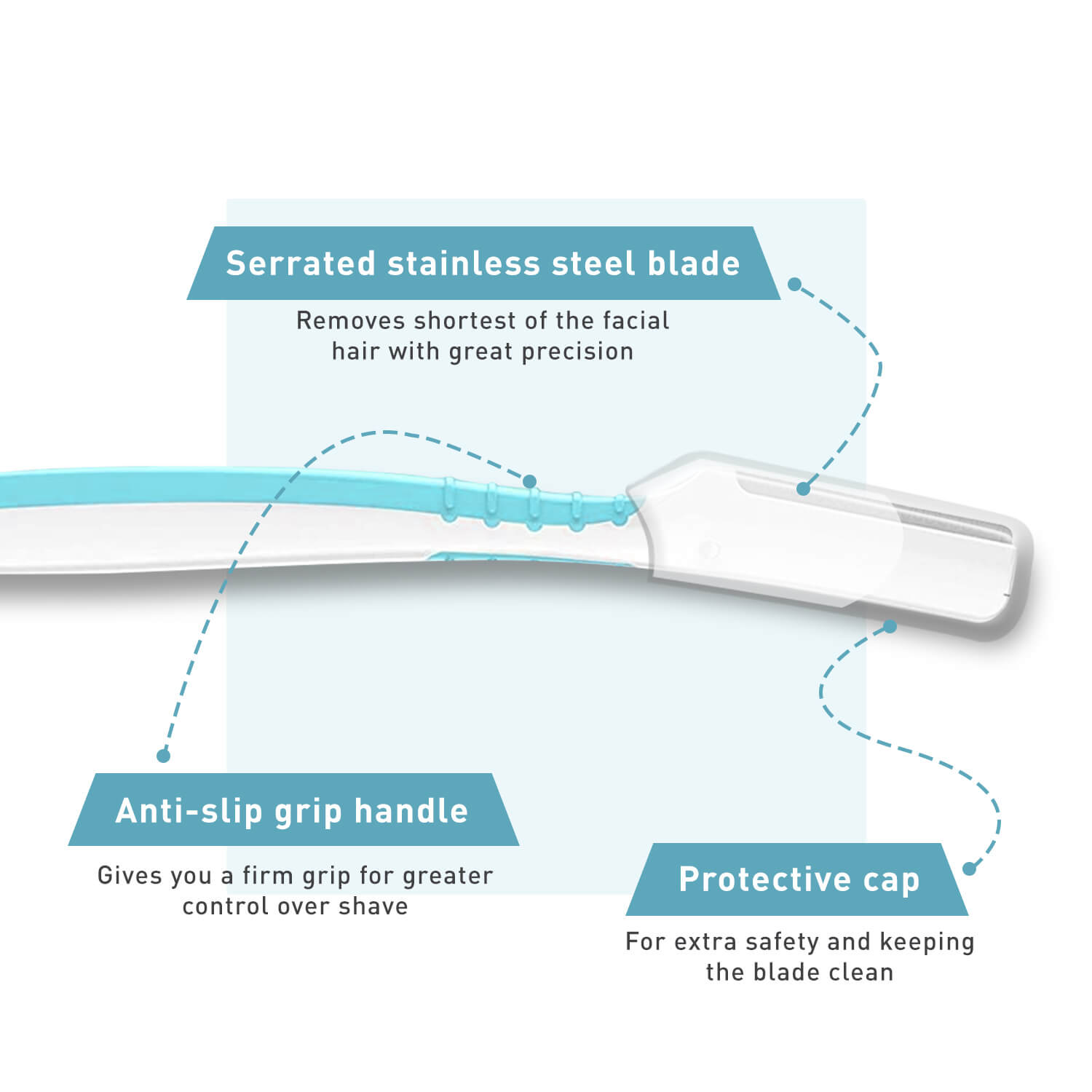 Sirona Eyebrow &amp; Face Razor for Women | Painless Facial Hair Removal for Women, Razor for Eyebrow, Upper Lip, Forehead &amp; Chin - (Pack of 3)