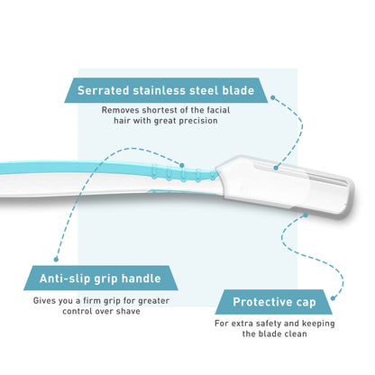 Sirona Eyebrow &amp; Face Razor for Women | Painless Facial Hair Removal for Women, Razor for Eyebrow, Upper Lip, Forehead &amp; Chin - (Pack of 3)