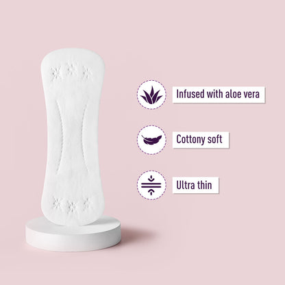 Sirona Dry Comfort Daily Use Panty Liners | Cotton Panty Liner Pads for Women, Leakproof, Toxin Free, Up to 8 Hr Protection - 4 Liners