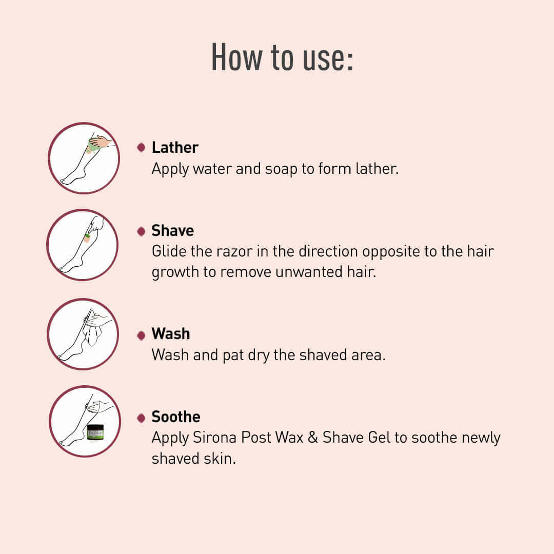 Sirona Mini Travel Cartridge Razor For Women With Free Case| Hair Removal Razor, Replacable Cartridge, Potable &amp; Travel friendly cartridge razor (Pack of 1)