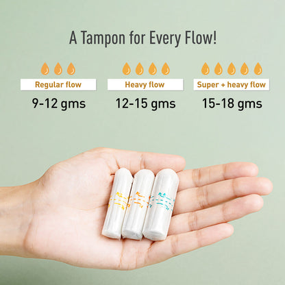 Sirona FDA Approved Natural Biodegradable Tampons - For Heavy Flow | Made in Europe | Safe to use | Highly Absorbent | Ultra Soft