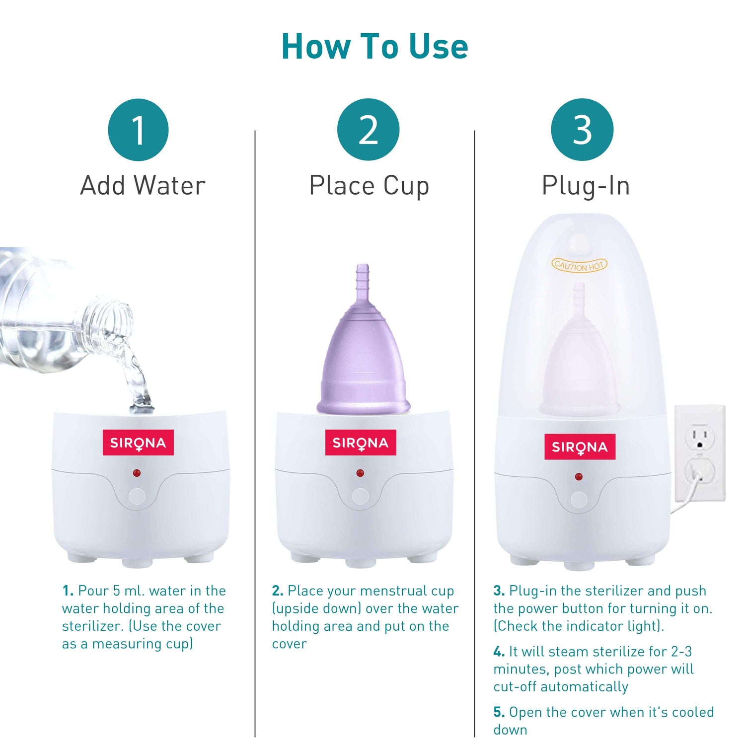 Period Cup Care Kit - Cup With Menstrual Cup Sterilizer (Kills 99% Germs in 3-Minutes)