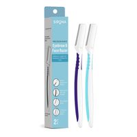 Sirona Reusable Eyebrow &amp; Face Razor for Women | Painless Facial Hair Removal for Women, Razor for Eyebrow, Upper Lip, Forehead &amp; Chin - (Pack of 2)