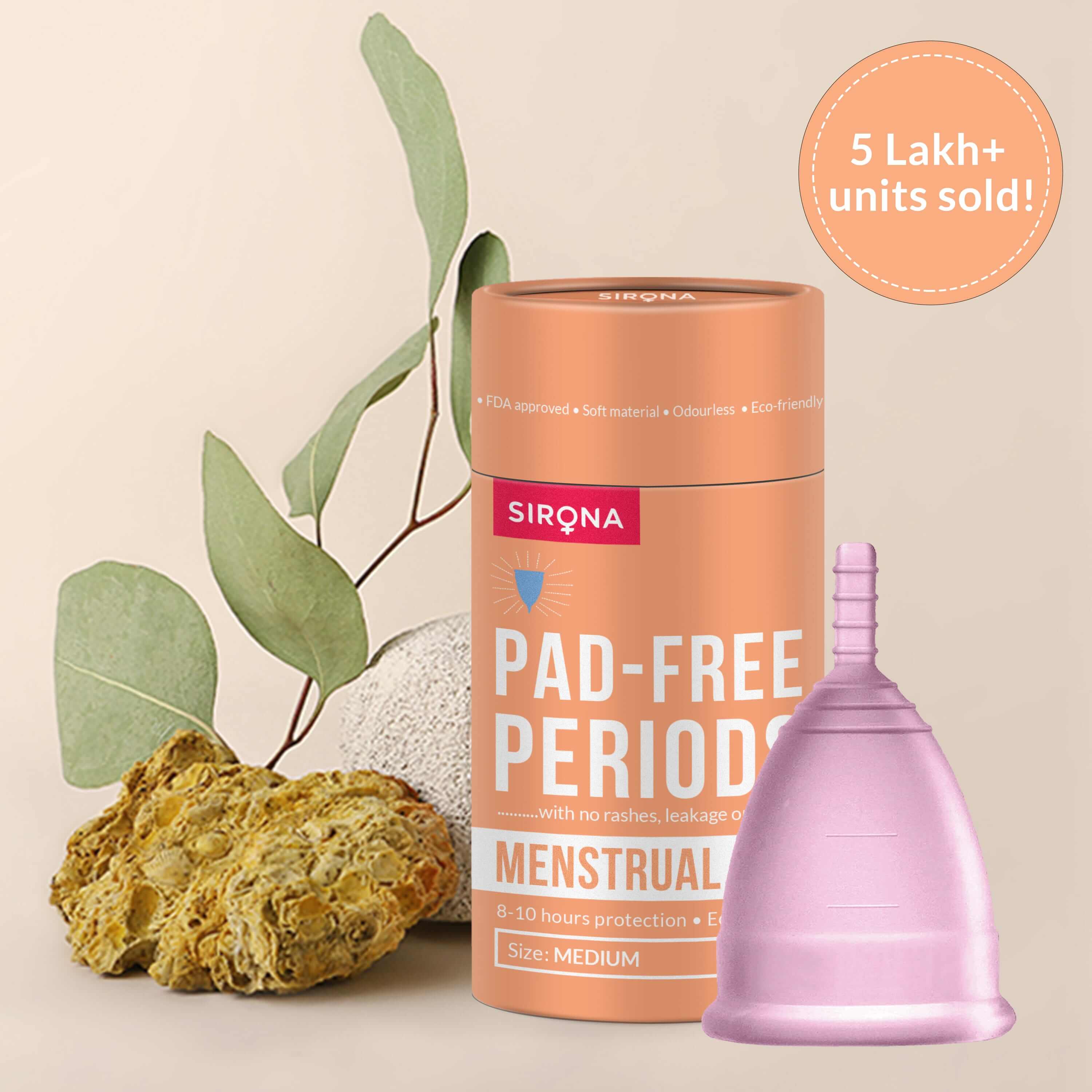 Reusable Menstrual Cup Duo- Odour &amp; Rash Free, Leakage Proof, Ultra Soft &amp; Comfortable (Pack of 2)
