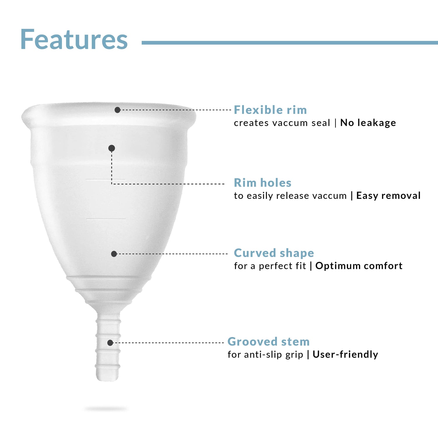 Reusable Menstrual Cup Duo- Odour &amp; Rash Free, Leakage Proof, Ultra Soft &amp; Comfortable (Pack of 2)