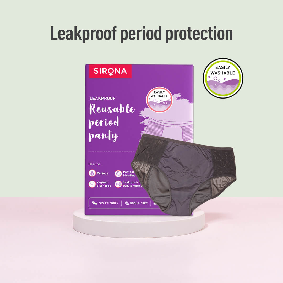 Sirona Reusable Period Panty for Women - XL Size | Manage Heavy Flow, Leakproof, For Postpartum Bleeding &amp; Vaginal Discharge (Pack of 1)