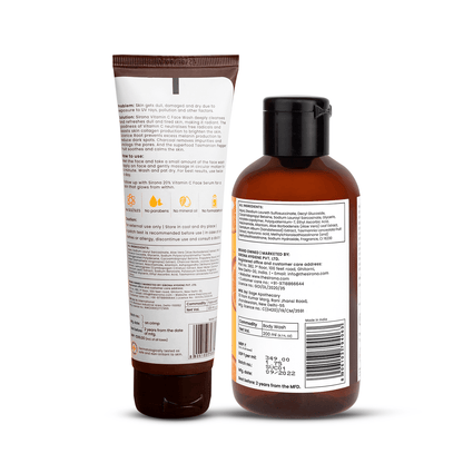Sirona Revive and Brighten duo - Body Wash &amp; Face Wash, Vitamin C Personal Care Combo For All Skin Types, Removes Impurities, Enhance Radiance