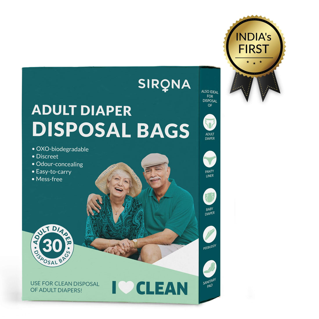 Adult Diaper Disposable Bags (1 Pack of 10 Bags)