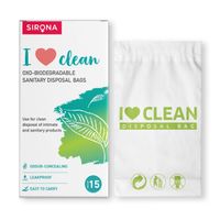 Sirona Sanitary and Diapers Disposal Bags | Bags for Disposal of Intimate Products, Oxo-Biodegradable, Odour-Concealing, Leak-Proof, Easy to Carry - 15 Bags