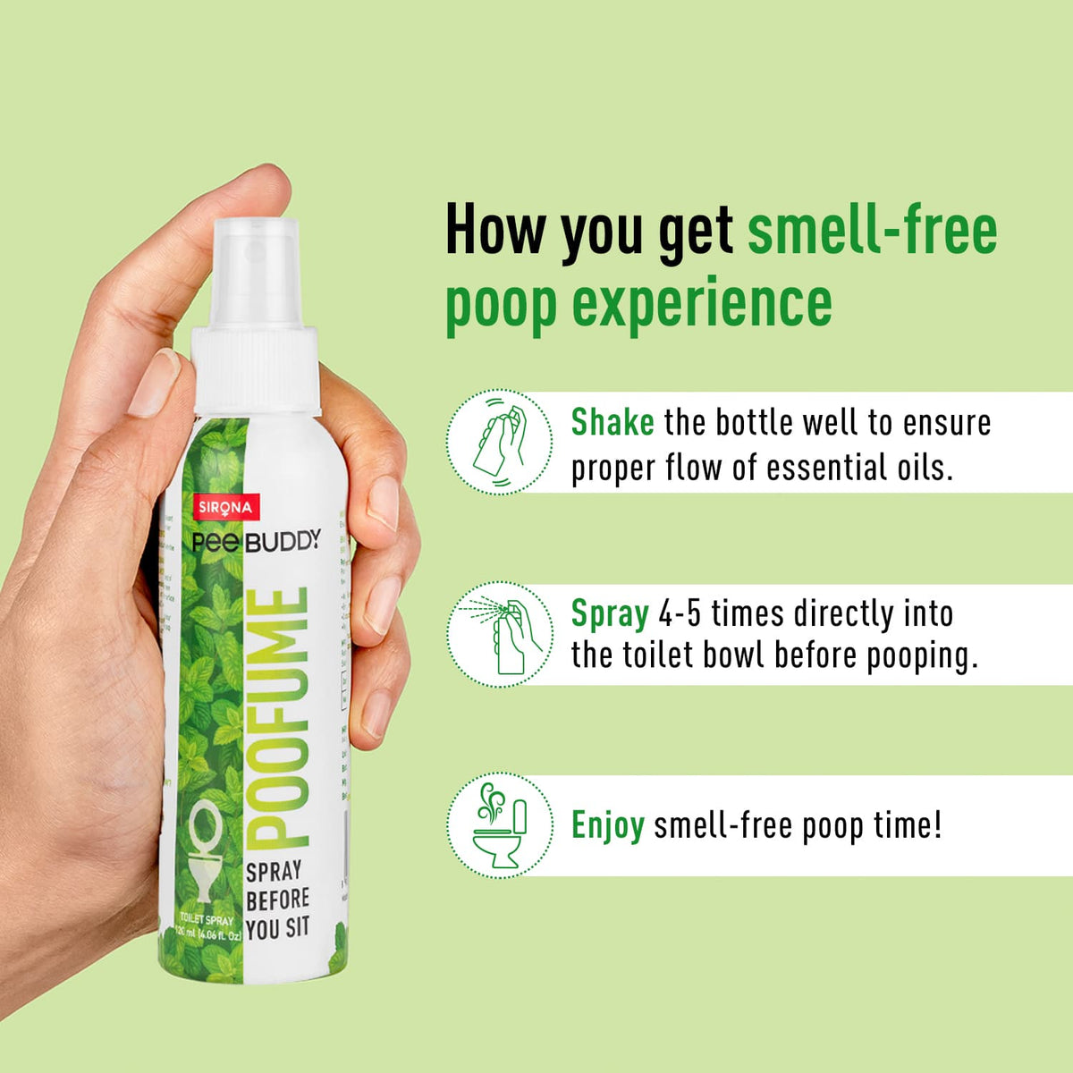 PeeBuddy PooFume For Odour Free Poop Experience - 120ml
